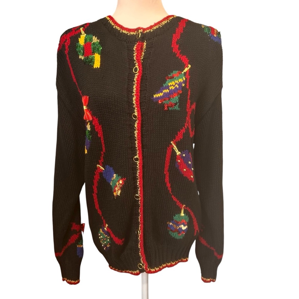 Charter Club classic hand knitted vintage ugly Christmas sweater womens sz mediu